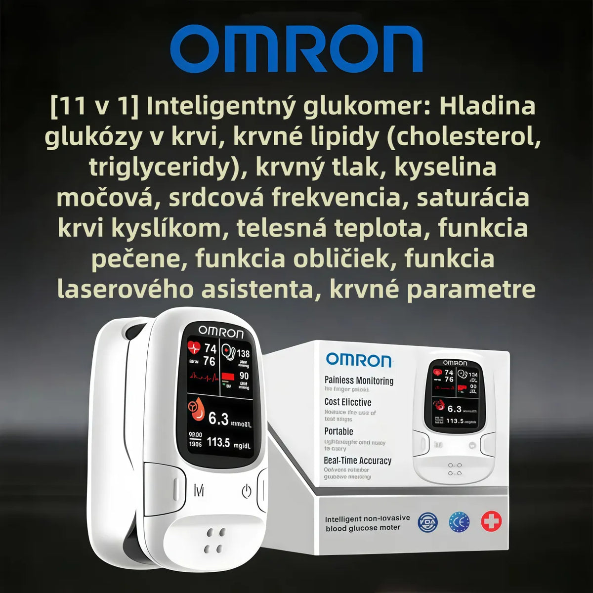 🔥 Omron™ 2026 Nový neinvazívny inteligentný glukomer – meranie glukózy bez ihiel a bez bolesti